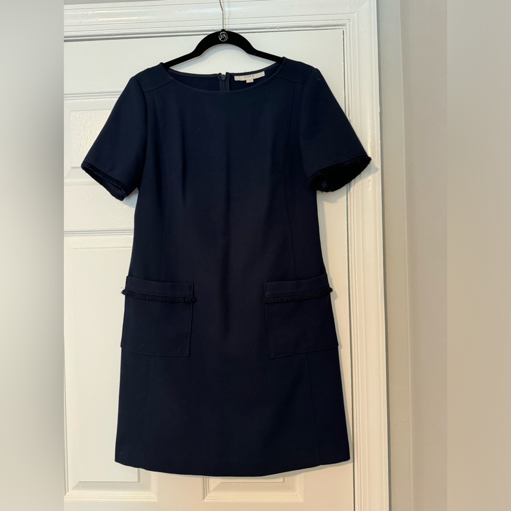 LOFT Shift Dress in Navy